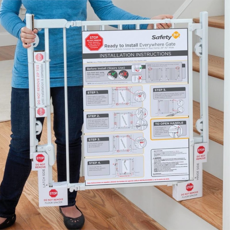 Safety 1st Πόρτα Ασφαλείας Ready To Install Λευκή 73,7 x 106,6 cm