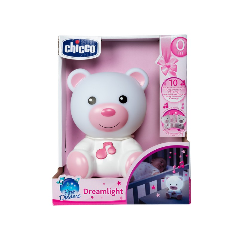 Chicco Βρεφικό Φωτάκι Νυκτός Αρκουδάκι Dreamlight Ροζ Για 0+