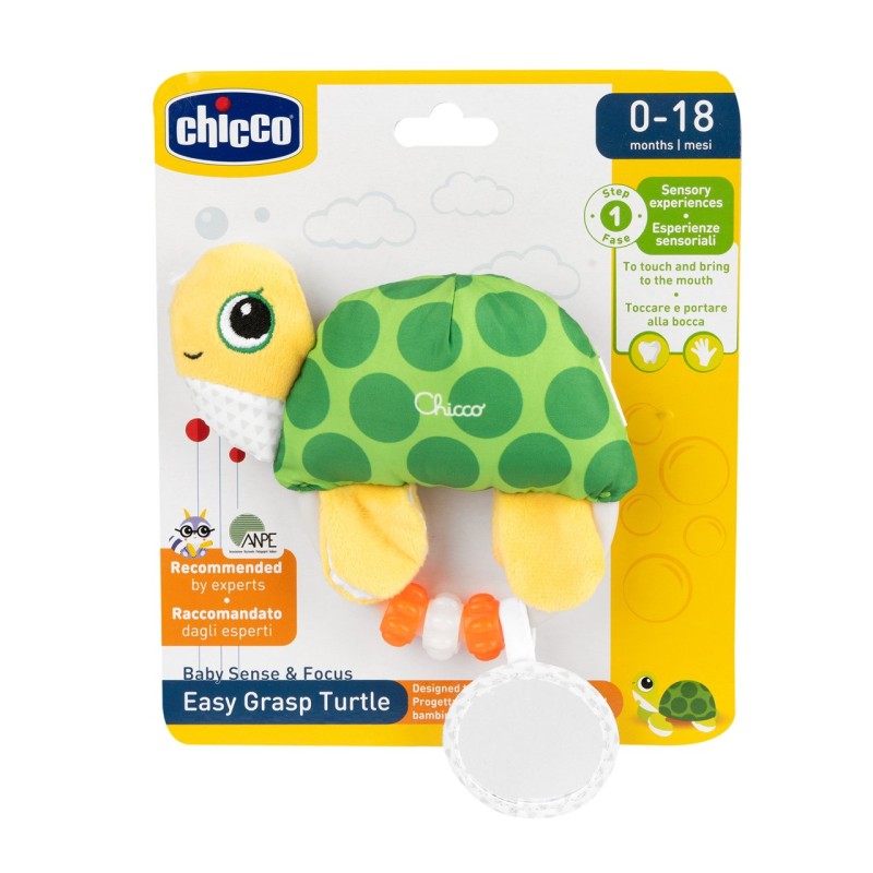 Chicco Βρεφική Κουδουνίστρα Χελωνίτσα με Ύφασμα Για 0+ Ετών