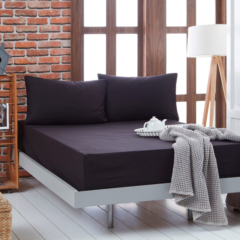 Beauty Home Σεντόνι King size μονόχρωμο Art 1999 265x270 Μαύρο