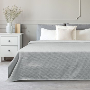 Beauty Home Κουβέρτα King Size Stripe ζακάρ Art 11172 260x270 Γκρι