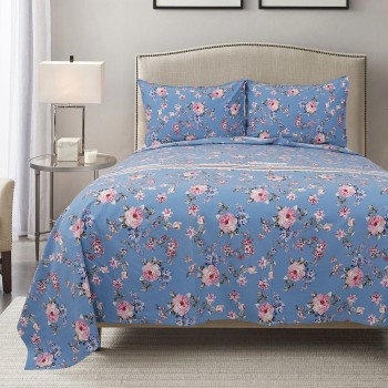 Beauty Home Σετ σεντόνια Cotton Brushed υπέρδιπλα Sheraton Art 12003 230x260 Εμπριμέ
