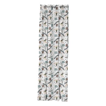 Beauty Home Κουρτίνα με 8 μεταλλικούς κρίκους Art 6189 Looney Tunes 180x250 Εμπριμέ