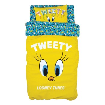 Beauty Home Σετ κουβερλί μονό Art 6191 Tweety 160x240 Κίτρινο