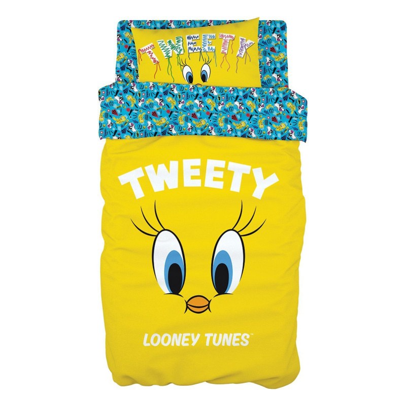 Beauty Home Σετ κουβερλί μονό Art 6191 Tweety 160x240 Κίτρινο