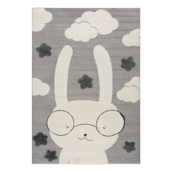 Beauty Home Χαλί Loop Art 9557 133x190 Grey White Γκρι Λευκό