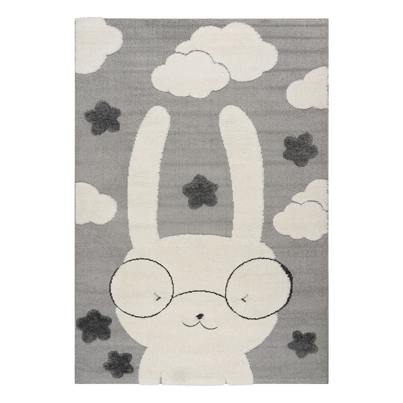 Beauty Home Χαλί Loop Art 9557 133x190 Grey White Γκρι Λευκό