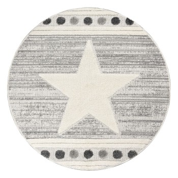 Beauty Home Ροτόντα Loop 133x133 Art 9559 Grey White Γκρι Λευκό