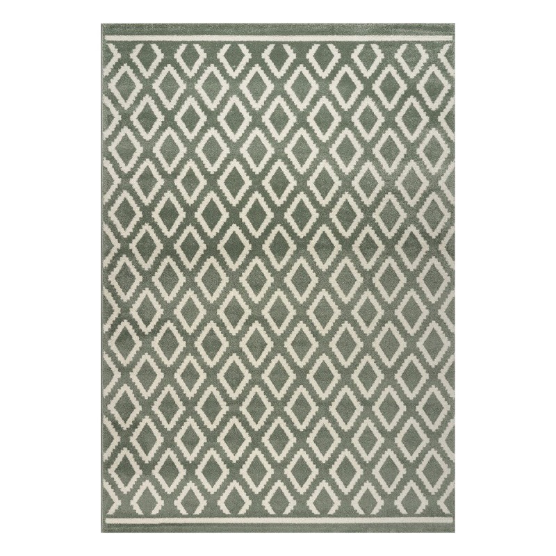 Beauty Home Πατάκι Vibe Art 9573 67x150 Mint White Μέντα Λευκό