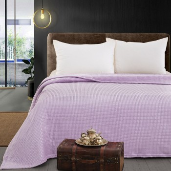 Beauty Home Κουβέρτα μονόχρωμη μονή Fleece Art 11553 160x220 Λιλά