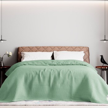 Beauty Home Πικέ υπέρδιπλη waffle Art 1990 Mint 230x240 Μέντα