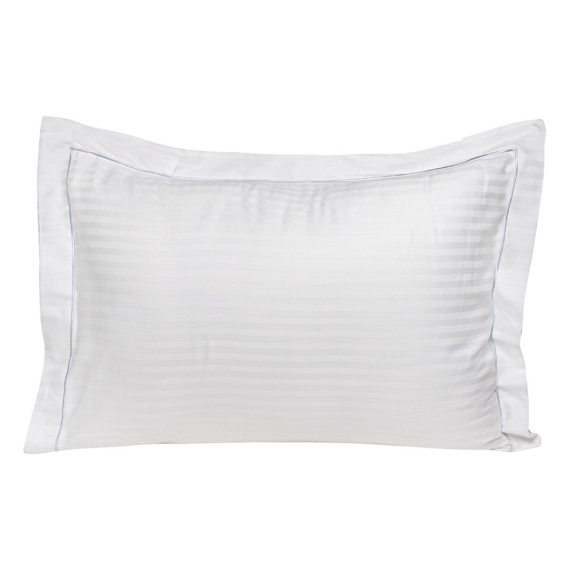 Beauty Home Ζεύγος μαξιλαροθήκες πλακέ Oxford Dobby Cotton Rich Blend Art 1381 53x73+5 Λευκό