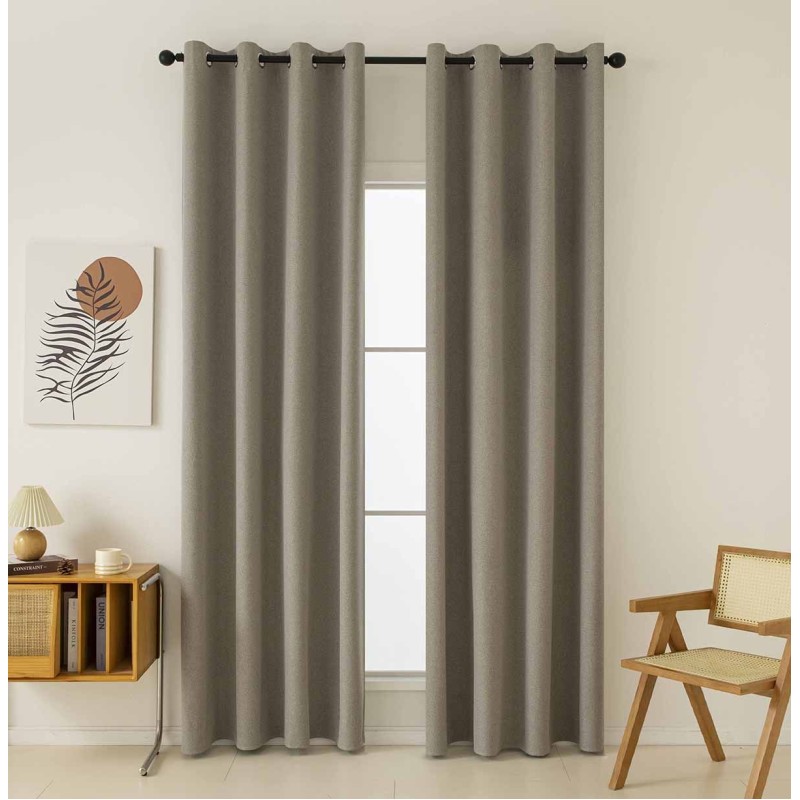 Beauty Home Ύφασμα κουρτίνας με το μέτρο Full Blackout σκίασης Total Art 8446 Φ280 Μπεζ