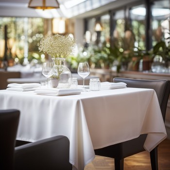 Beauty Home Τραπεζομάντηλο επαγγελματικό Stain Art Ε8496 100x100 Λευκό