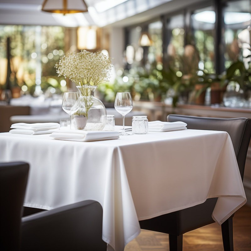 Beauty Home Τραπεζομάντηλο επαγγελματικό Stain Art Ε8496 150x180 Λευκό