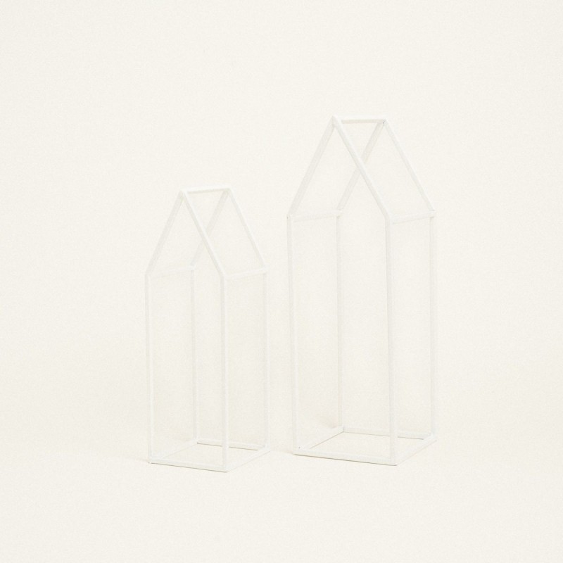 Beauty Home ΜΕΤΑΛΛΙΚΟ ΣΠΙΤΙ ΣΕΤ 2 ΤΜΧ ΛΕΥΚΟ 36 – 45 CM