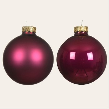 Beauty Home ΓΥΑΛΙΝΕΣ ΜΠΑΛΕΣ ΜΑΤΖΕΝΤΑ 8 CM ΣΕΤ 8 ΤΜΧ