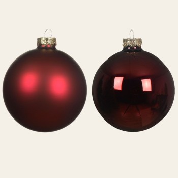 Beauty Home ΓΥΑΛΙΝΕΣ ΜΠΑΛΕΣ ΜΠΟΡΝΤΩ 10 CM ΣΕΤ 6 ΤΜΧ