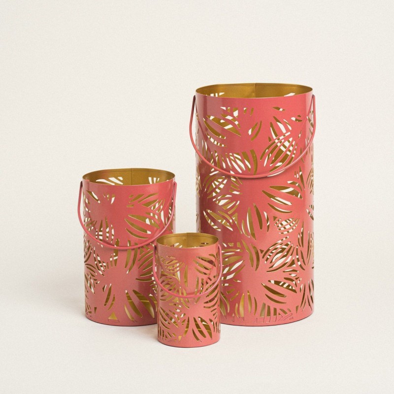 Beauty Home ΜΕΤΑΛΛΙΚΑ ΦΑΝΑΡΙΑ ΚΟΡΑΛΙ ΣΕΤ 3 ΤΜΧ