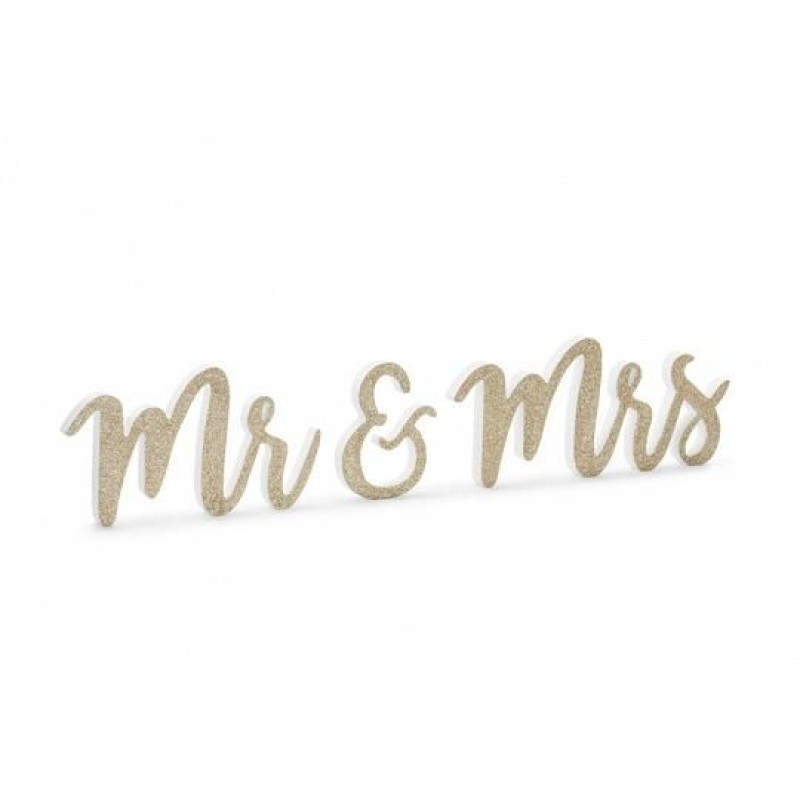 Beauty Home ΞΥΛΙΝΟ ΔΙΑΚΟΣΜΗΤΙΚΟ ΧΡΥΣΟ MR & MRS