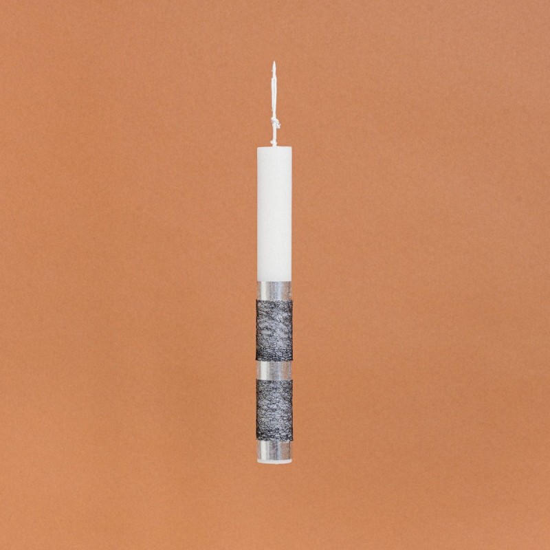 Beauty Home ΛΑΜΠΑΔΑ ΣΤΟΛΙΣΜΕΝΗ ΑΣΗΜΙ ΜΕ ΜΑΥΡΗ ΚΟΡΔΕΛΑ ΣΕ ΣΥΣΚΕΥΑΣΙΑ ΔΩΡΟΥ