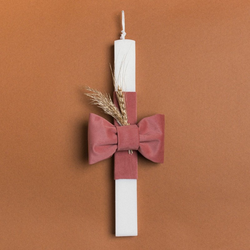 Beauty Home ΛΑΜΠΑΔΑ 33cm ΜΟΝΟΧΡΩΜΟΣ ΦΙΟΓΚΟΣ ΒΕΛΟΥΔΟ ΣΑΠΙΟ ΜΗΛΟ ΣΕ ΣΥΣΚΕΥΑΣΙΑ ΔΩΡΟΥ