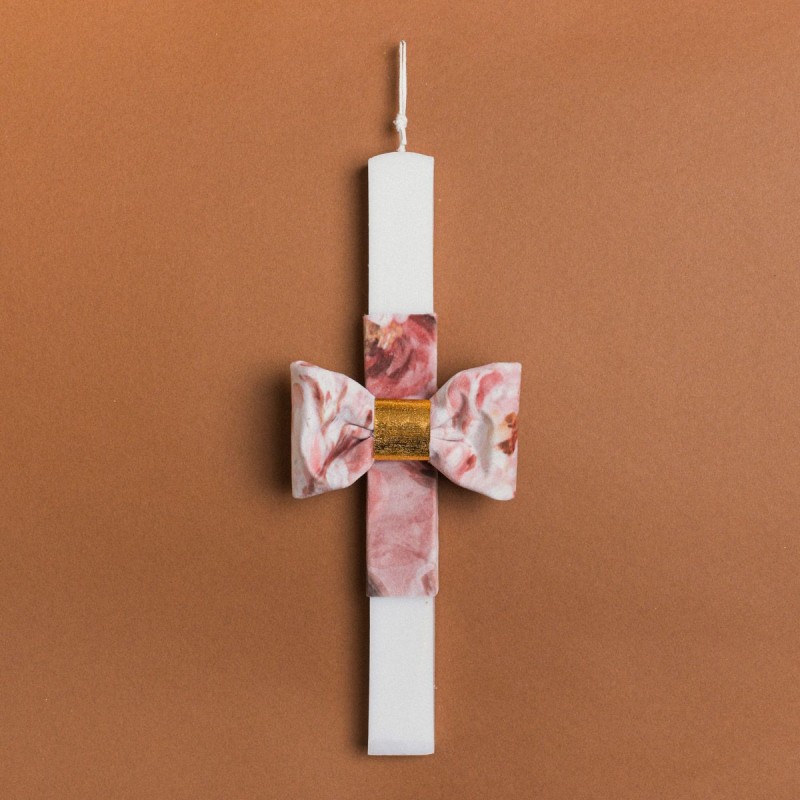 Beauty Home ΛΑΜΠΑΔΑ 33cm ΦΛΟΡΑΛ ΦΙΟΓΚΟΣ ΒΕΛΟΥΔΟ ΡΟΖ ΣΕ ΣΥΣΚΕΥΑΣΙΑ ΔΩΡΟΥ