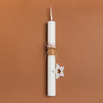 Beauty Home ΛΑΜΠΑΔΑ 25cm ΜΠΡΕΛΟΚ ΠΕΡΛΑ ΜΕ ΦΙΟΓΚΟ ΡΟΖ ΣΕ ΣΥΣΚΕΥΑΣΙΑ ΔΩΡΟΥ