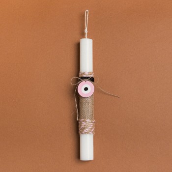 Beauty Home ΛΑΜΠΑΔΑ 25cm ΞΥΛΙΝΟ ΜΑΤΙ ΡΟΖ ΣΕ ΣΥΣΚΕΥΑΣΙΑ ΔΩΡΟΥ