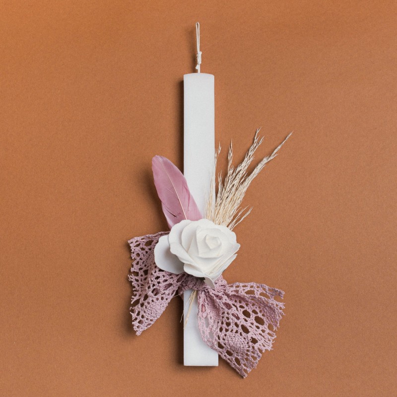 Beauty Home ΛΑΜΠΑΔΑ 33cm ΤΡΙΝΤΑΦΥΛΛΟ ΜΕ ΦΤΕΡΑ ΣΑΠΙΟ ΜΗΛΟ ΣΕ ΣΥΣΚΕΥΑΣΙΑ ΔΩΡΟΥ