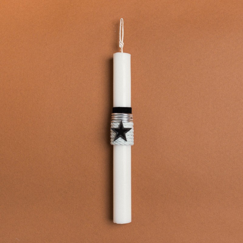 Beauty Home ΛΑΜΠΑΔΑ 25cm ΑΣΤΕΡΙ ΜΕΤΑΛΛΙΚΟ ΑΣΗΜΙ ΣΕ ΣΥΣΚΕΥΑΣΙΑ ΔΩΡΟΥ