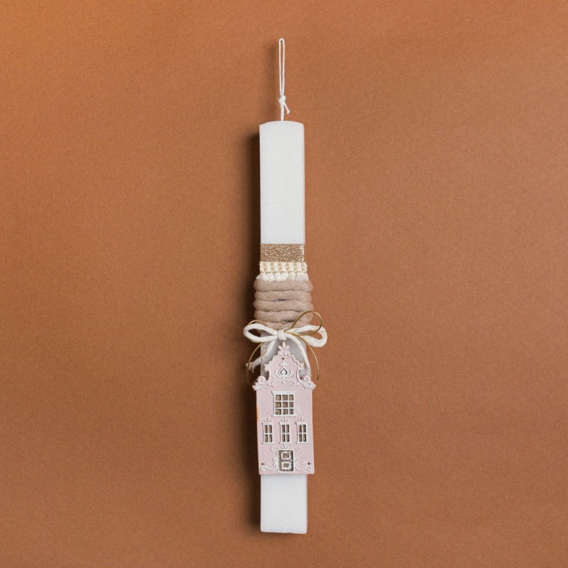 Beauty Home ΛΑΜΠΑΔΑ 33cm ΜΠΙΣΚΟΤΟΣΠΙΤΟ ΡΟΖ ΣΕ ΣΥΣΚΕΥΑΣΙΑ ΔΩΡΟΥ