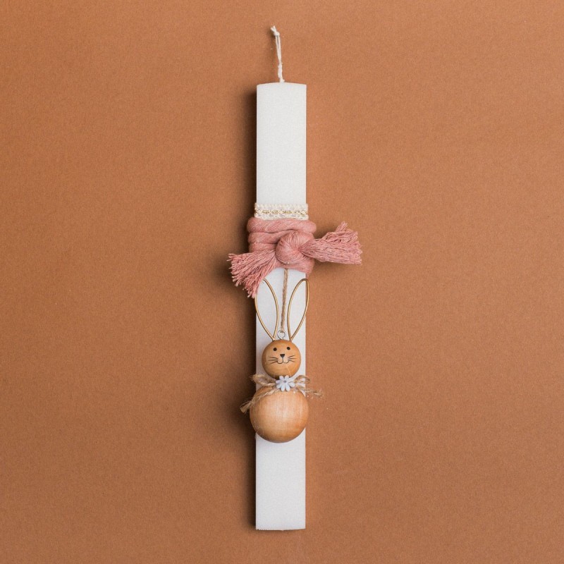 Beauty Home ΛΑΜΠΑΔΑ 33cm ΣΑΠΙΟ ΜΗΛΟ ΚΟΡΔΟΝΙ ΞΥΛΙΝΟΣ ΛΑΓΟΣ ΜΠΑΛΑ ΣΕ ΣΥΣΚΕΥΑΣΙΑ ΔΩΡΟΥ