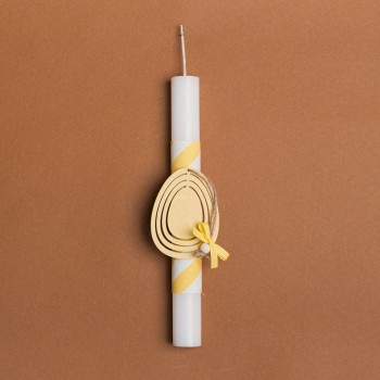 Beauty Home ΛΑΜΠΑΔΑ 25cm ΞΥΛΙΝΟ ΑΥΓΟ ΚΙΤΡΙΝΟ ΣΕ ΣΥΣΚΕΥΑΣΙΑ ΔΩΡΟΥ