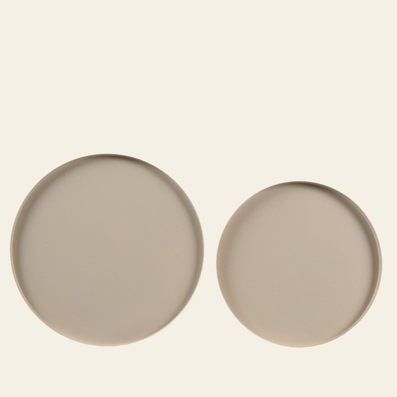 Beauty Home Μεταλλικοί Στρογγυλοί Δίσκοι ΣΕΤ 2 ΤΜΧ, 30cm, 25cm