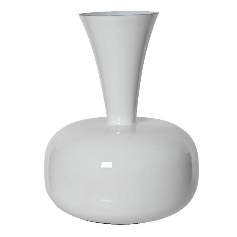 Beauty Home Μεταλλικό Βάζο Λευκό 17 x 23 CM