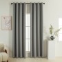 Beauty Home Κουρτίνα Full Blackout σκίασης με 8 κρίκους Soft Art 8391 Grey-11 140x270 Γκρι