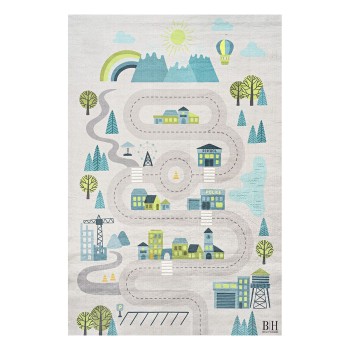 Beauty Home Χαλί παιδικό Fun Art 9560 135x180 Γκρι