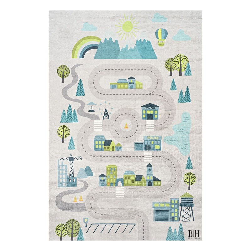 Beauty Home Χαλί παιδικό Fun Art 9560 135x180 Γκρι