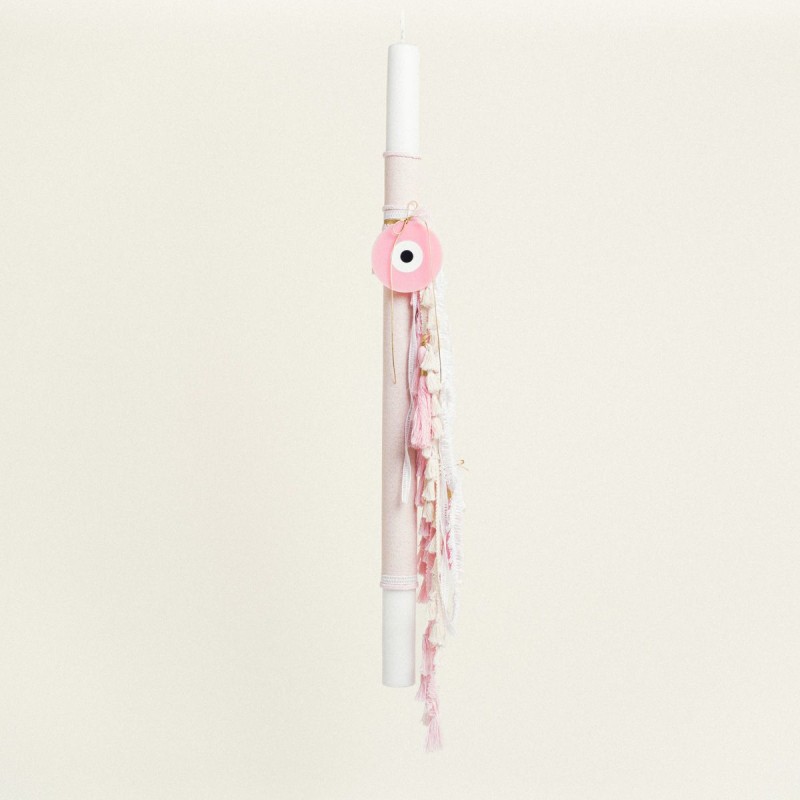 Beauty Home ΛΑΜΠΑΔΑ ΒΑΠΤΙΣΗΣ ΡΟΖ ΧΡΥΣΟ LUREX(ΜΑΤΙ)