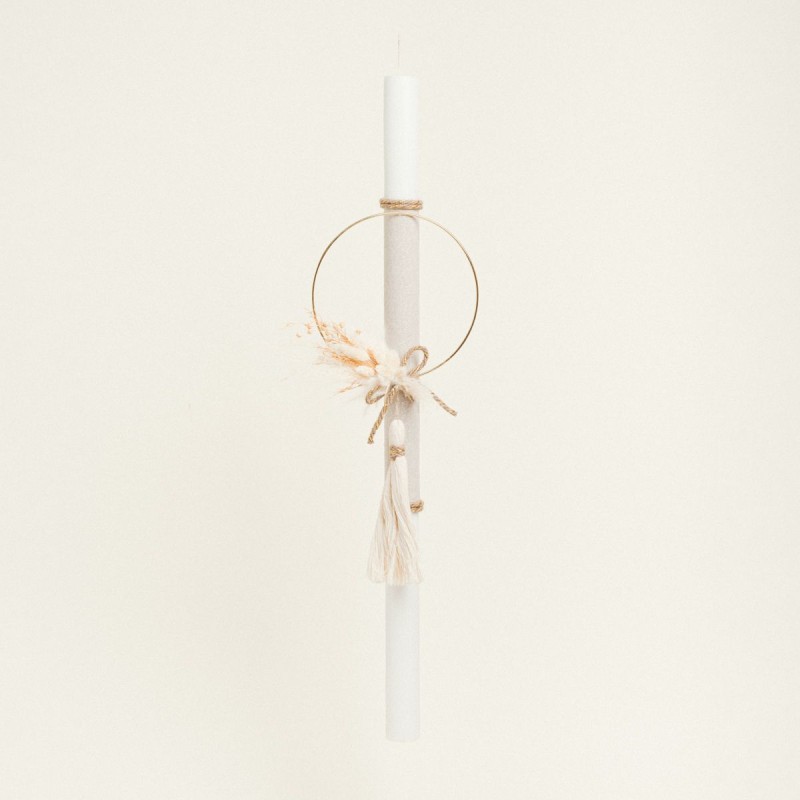 Beauty Home ΛΑΜΠΑΔΑ ΒΑΠΤΙΣΗΣ ΜΠΕΖ ΧΡΥΣΟ LUREX