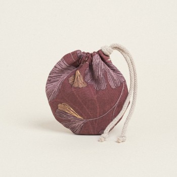 Beauty Home ΠΟΥΓΚΙ ΟΒΑΛ ΜΕ ΚΟΡΔΟΝΙ 13 x 14 cm MΠΟΡΝΤΩ ΓΚΙΝΓΚΟ