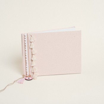 Beauty Home ΒΙΒΛΙΟ ΕΥΧΩΝ ΡΟΖ ΧΡΥΣΟ LUREX