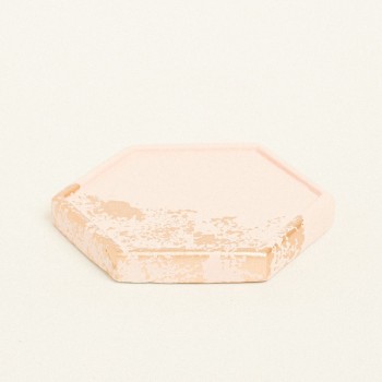 Beauty Home ΚΕΡΑΜΙΚΟ ΠΟΛΥΓΩΝΟ ΣΟΥΒΕΡ ΜΕ ΧΡΥΣΕΣ ΛΕΠΤΟΜΕΡΕΙΕΣ 9 x 10 X 1,2 cm ΣΟΜΟΝ / ΧΡΥΣΟ