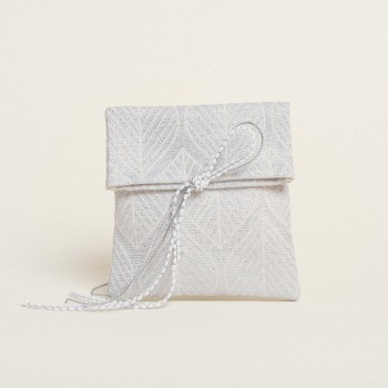 Beauty Home ΠΟΥΓΚΙ 12 x 17 cm ΖΑΚΑΡ ΦΥΛΛΟ ΡΕΤΡΟ LUREX ΑΣΗΜΙ