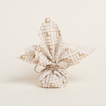 Beauty Home ΜΑΝΤΗΛΙ 27  x 27 cm ΕΚΡΟΥ ΧΡΥΣΟΙ ΚΥΒΟΙ