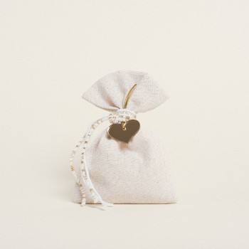 Beauty Home ΠΟΥΓΚΙ 12 x 17 cm ΕΚΡΟΥ ΧΡΥΣΟ LUREX