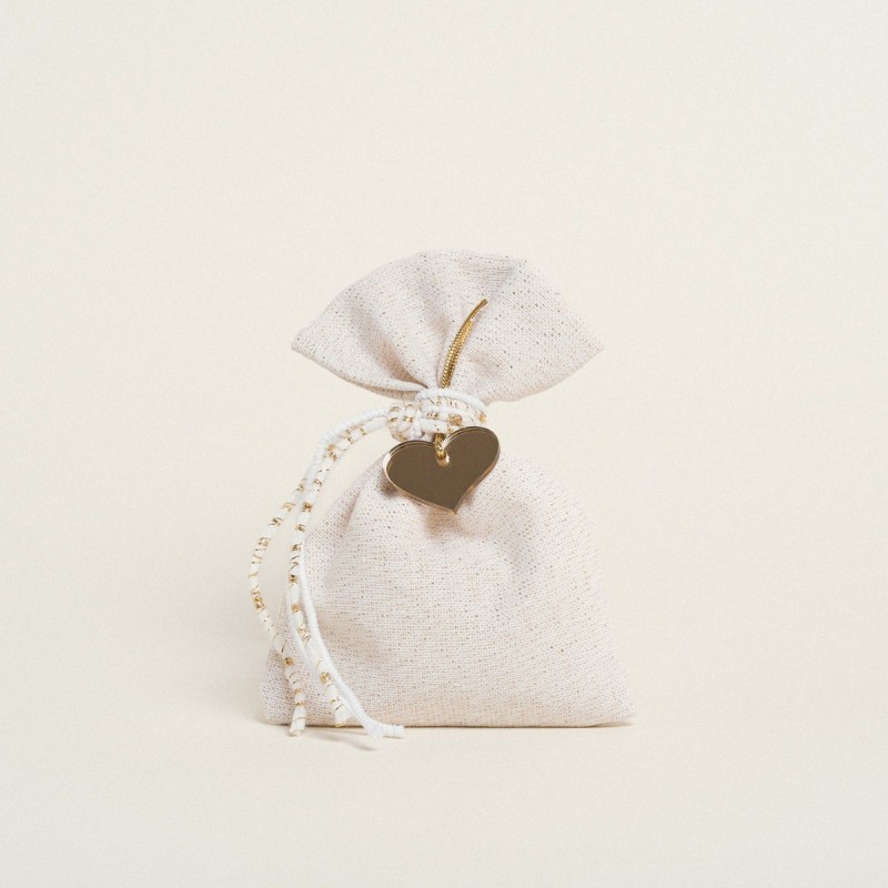 Beauty Home ΠΟΥΓΚΙ 12 x 17 cm ΕΚΡΟΥ ΧΡΥΣΟ LUREX