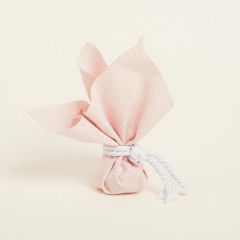 Beauty Home ΜΑΝΤΗΛΙ 27 x 27 cm ΡΟΖ ΜΕ ΧΡΥΣΟ LUREX