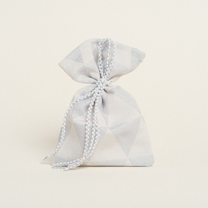 Beauty Home ΠΟΥΓΚΙ 12 x 17 cm ΖΑΚΑΡ ΤΡΙΓΩΝΟ ΡΕΤΡΟ ΜΕ LUREX ΑΣΗΜΊ